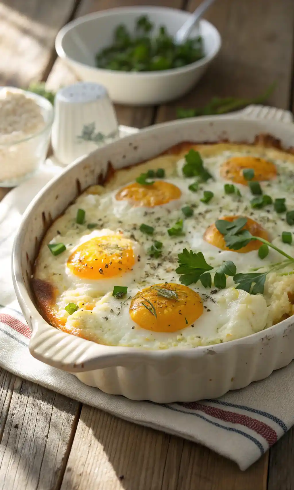 baked cottage cheese egg