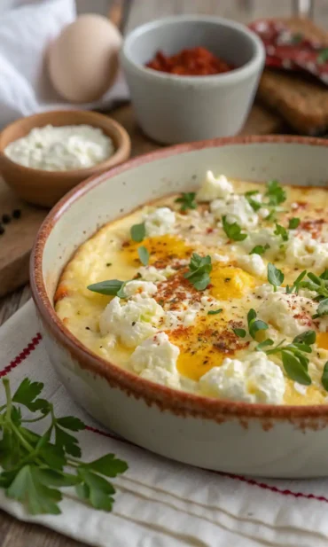 Baked Cottage Cheese Eggs