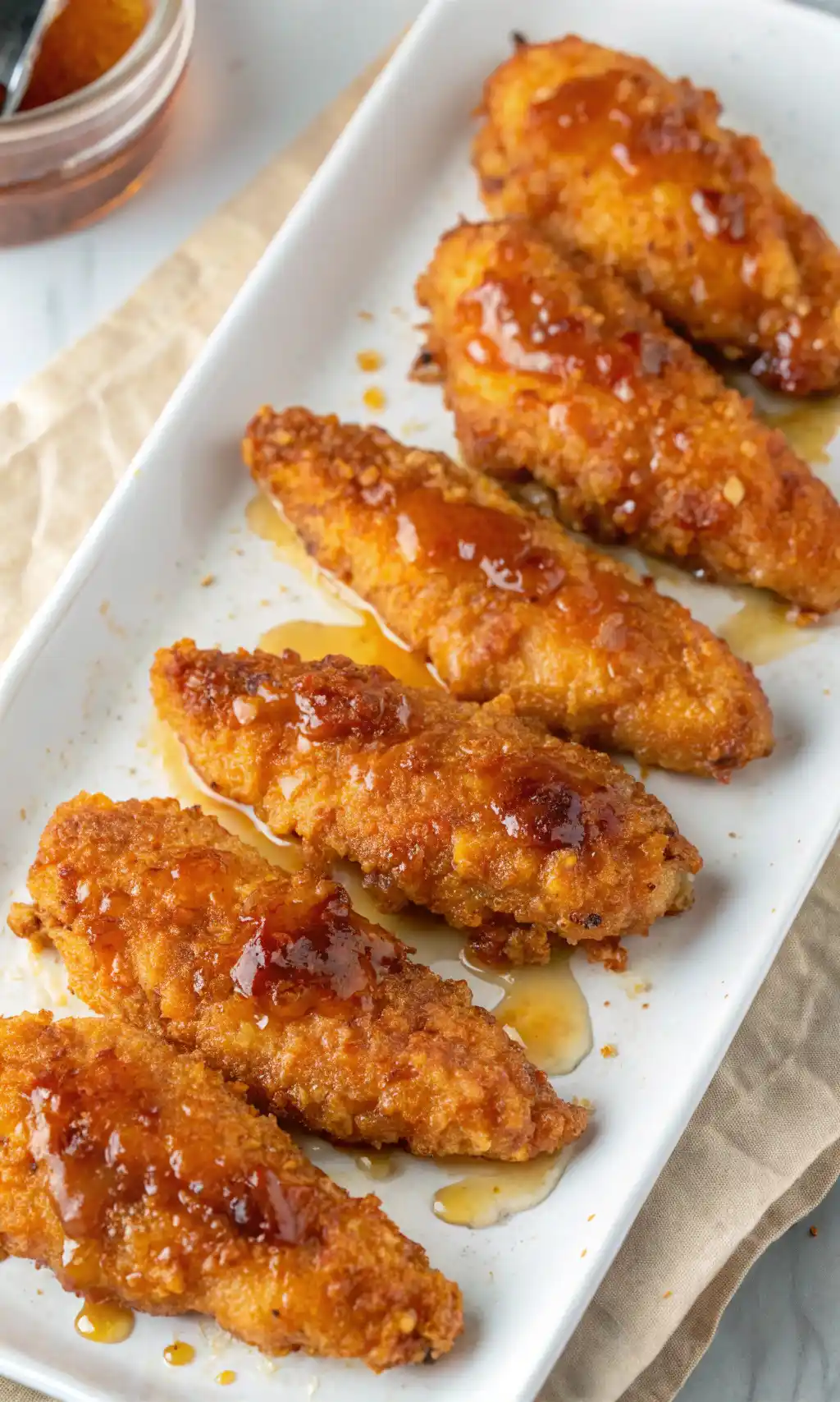 Baked Crispy Hot Honey Chicken Tenders