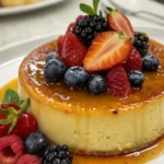 french flan with berries