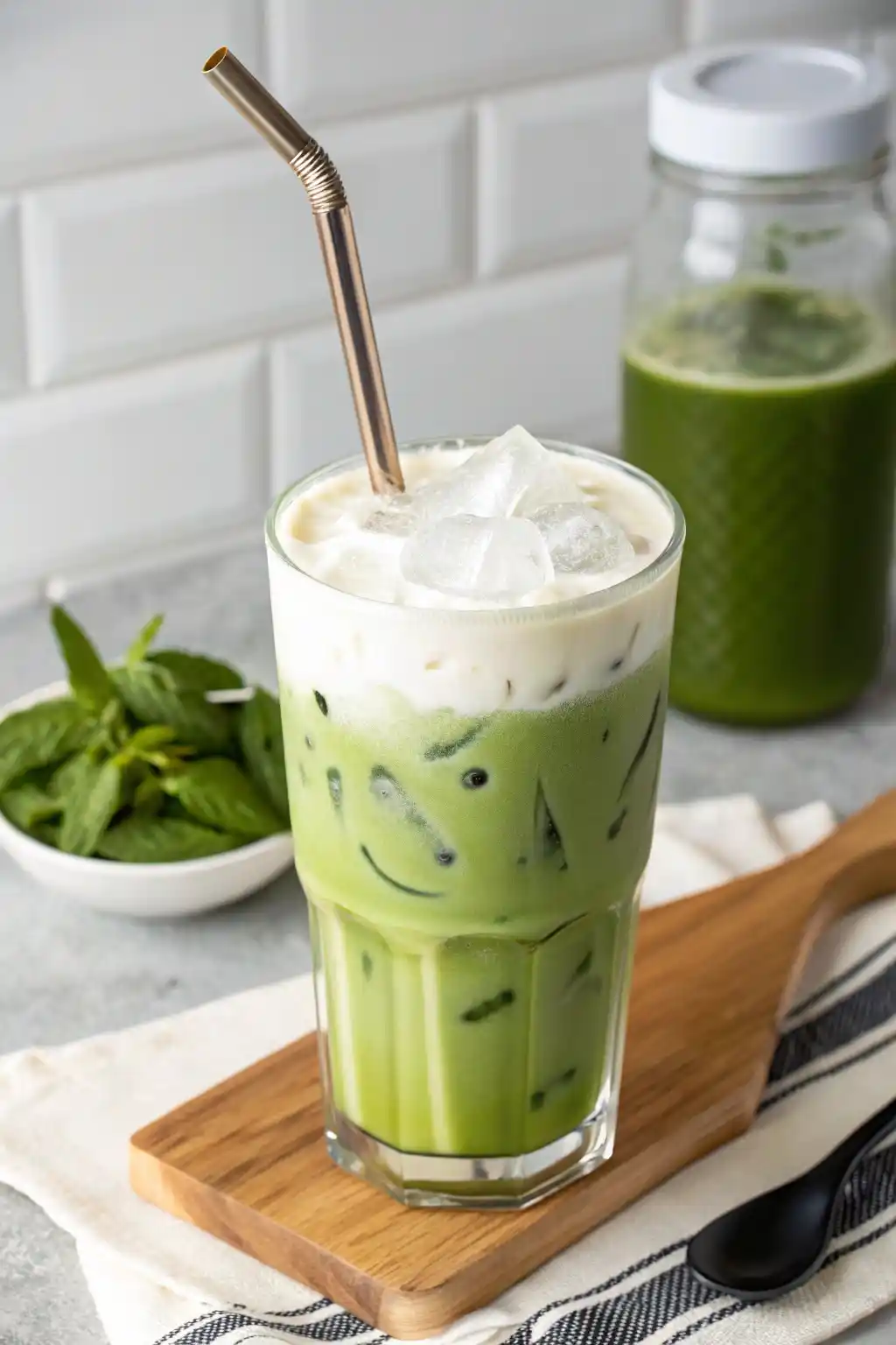 Iced Vanilla Matcha Latte