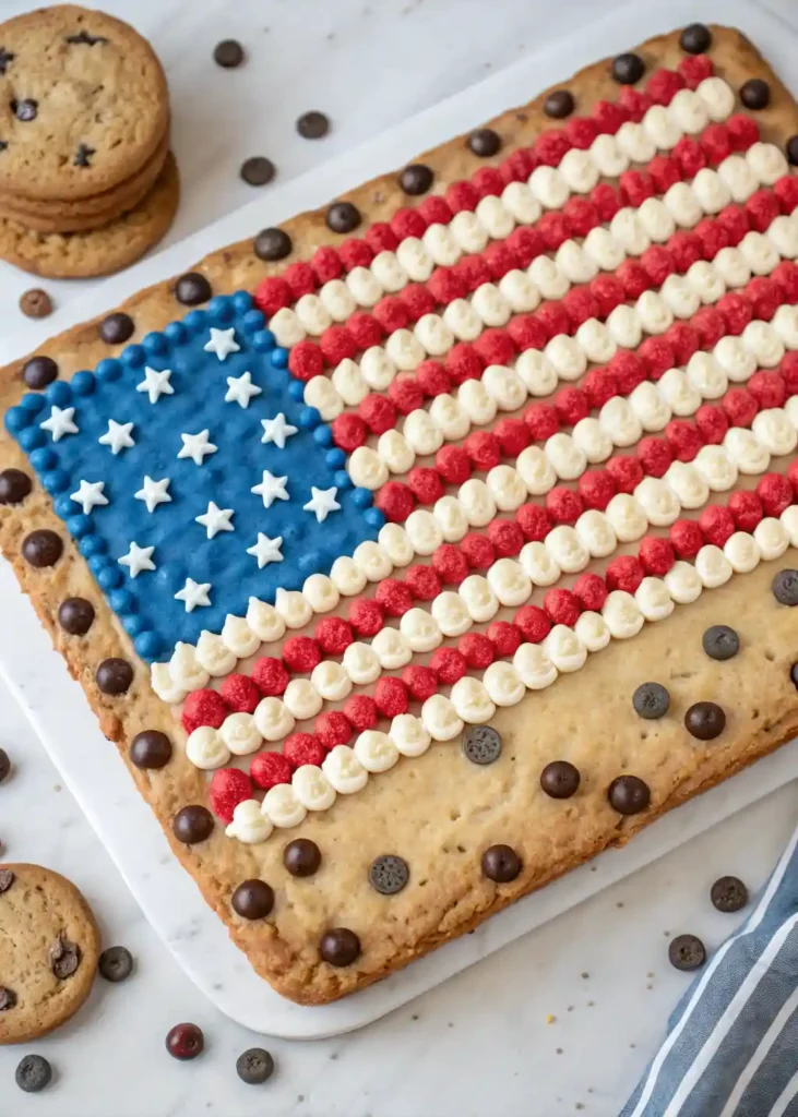 American Flag Chocolate Cookie Cake