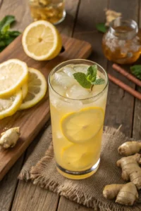 Brazilian Mounjaro drink with lemon and ginger