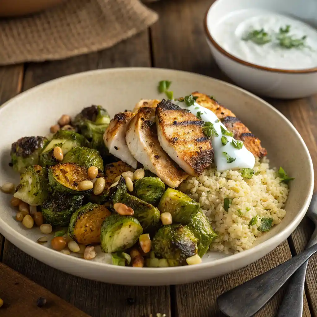 roasted Mediterranean Brussels sprouts