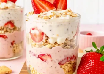Deliciously Easy Strawberry Cheesecake Overnight Oats to Try