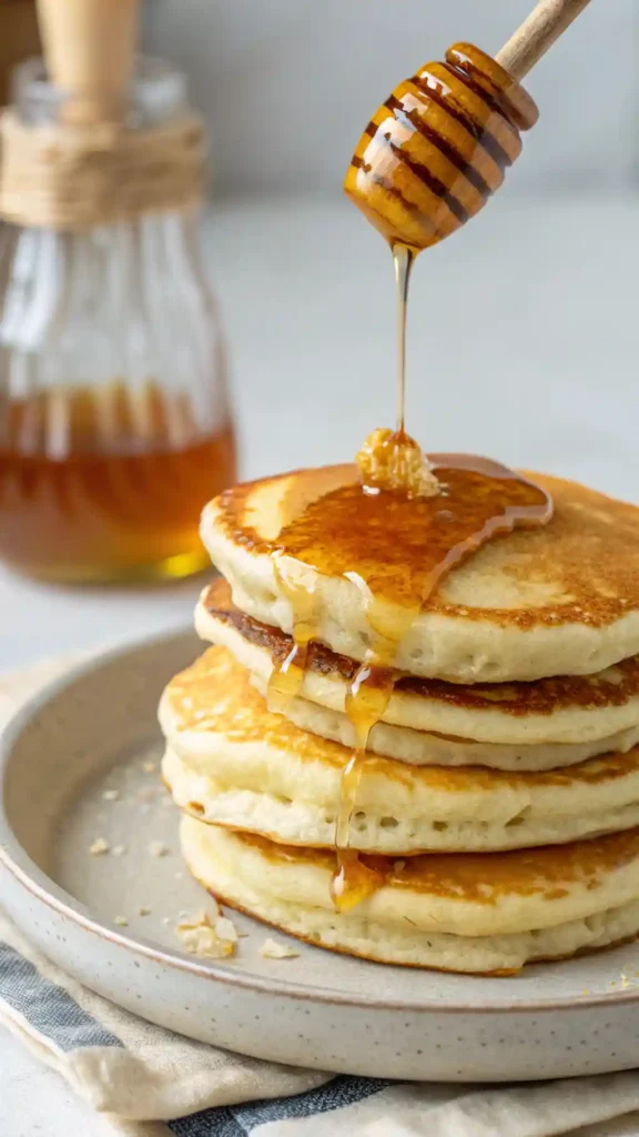 Ricotta Pancakes with honey