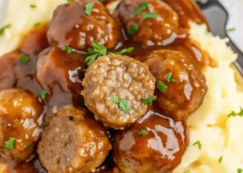 Slow Cooker Salisbury Steak Meatballs