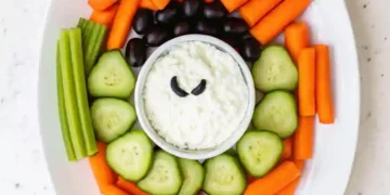 Spooky Skeleton Halloween Veggie Tray