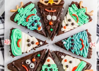 Easy Frosted Christmas Brownies
