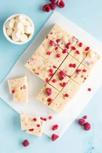 White Chocolate and Raspberry Fudge