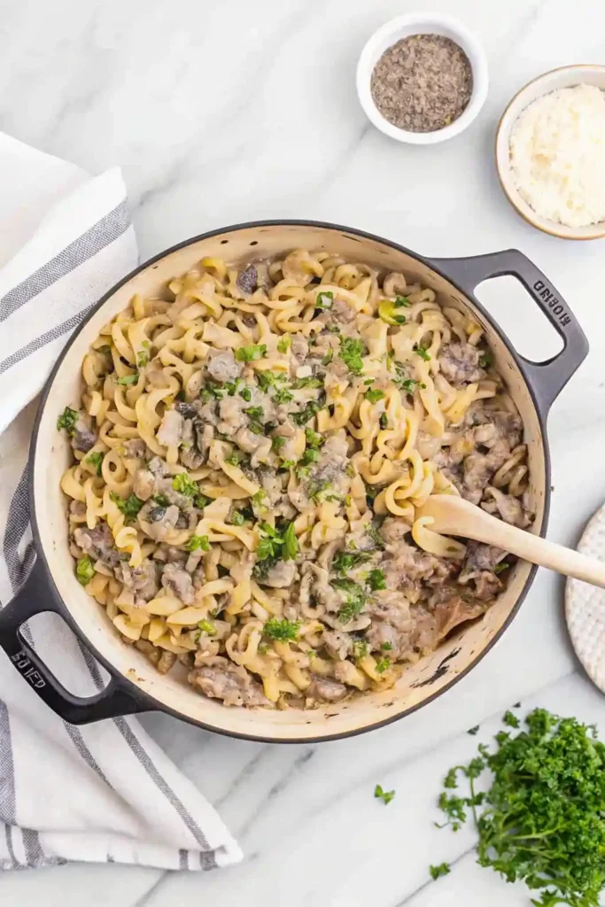Ground Beef Stroganoff