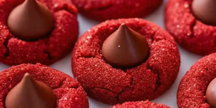 Red Velvet Blossom Cookies
