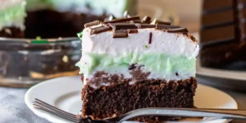 Mint Chocolate Poke Cake