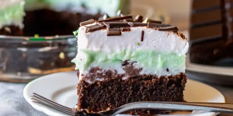 Mint Chocolate Poke Cake