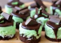 Andes Mint Mini Cheesecakes