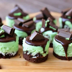 Andes Mint Mini Cheesecakes