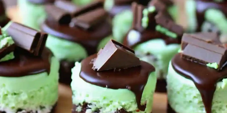 Andes Mint Mini Cheesecakes