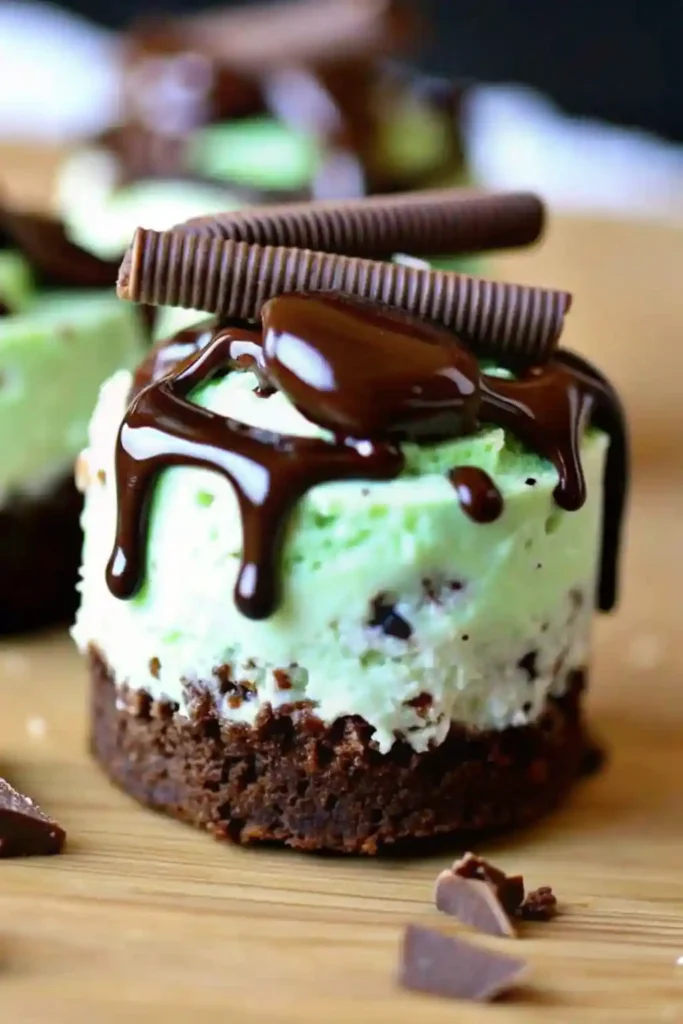 Andes Mint Mini Cheesecakes