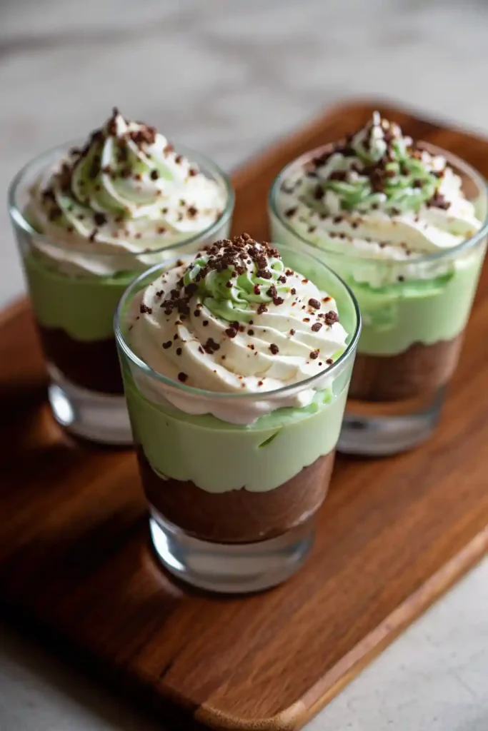 Shamrock Shake Pudding Cups