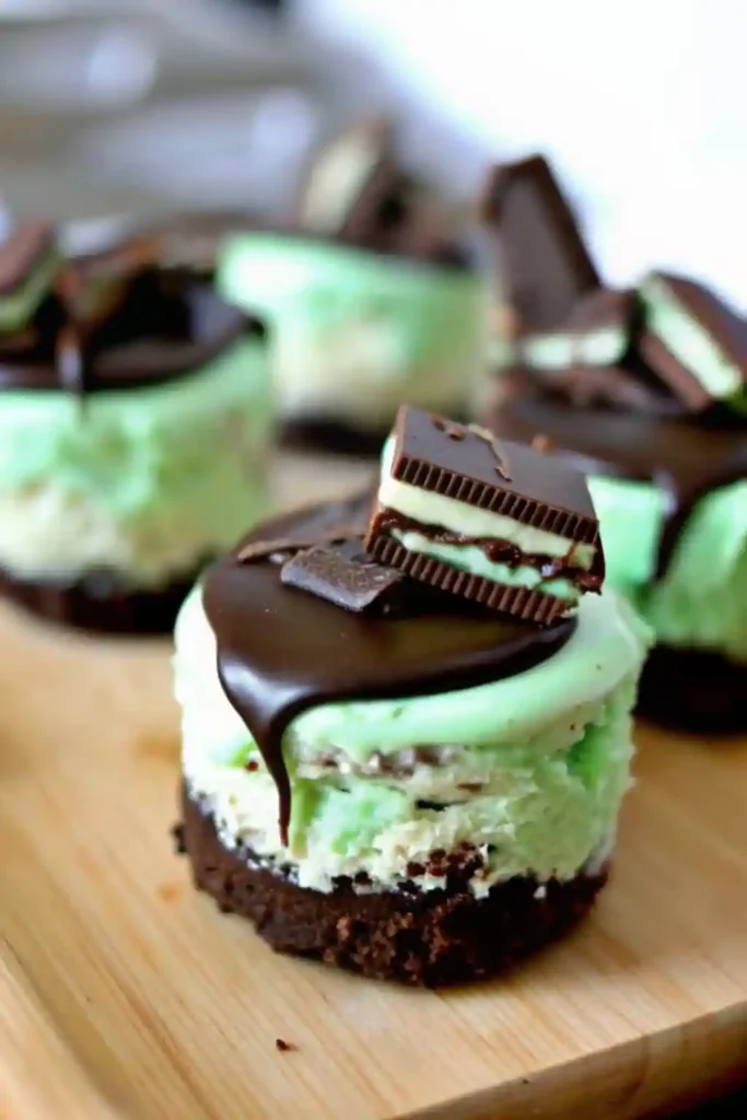 Andes Mint Mini Cheesecakes