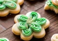 Vanilla Bean Shamrock Cookies