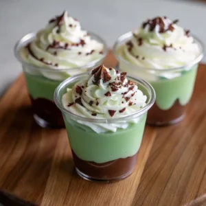 Shamrock Shake Pudding Cups