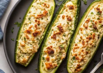 Mediterranean Cheese Stuffed Zucchini (The Ultimate Feta & Herb Bake)