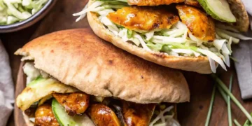 Sheet Pan Chicken Pitas with Herby Ranch Slaw (Easy Weeknight Winner!)